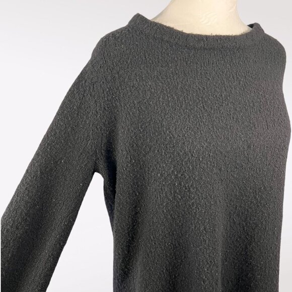 Inhabit Black Wool & Cashmere Blend Sweater Lightweight Relaxed Fit Large - Picture 7 of 10